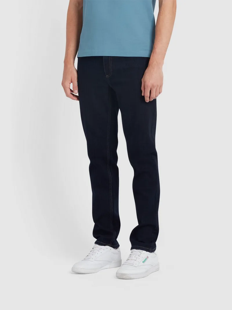 Farah Ανδρικό Τζιν Παντελόνι Slim Fit από Denim με Δίχρωμη Ελαστικότητα Mπλε