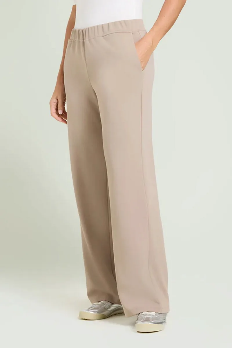 Luisa Μωβ Γυναικείο Παντελόνι Με Ελαστική Μέση Wide Leg