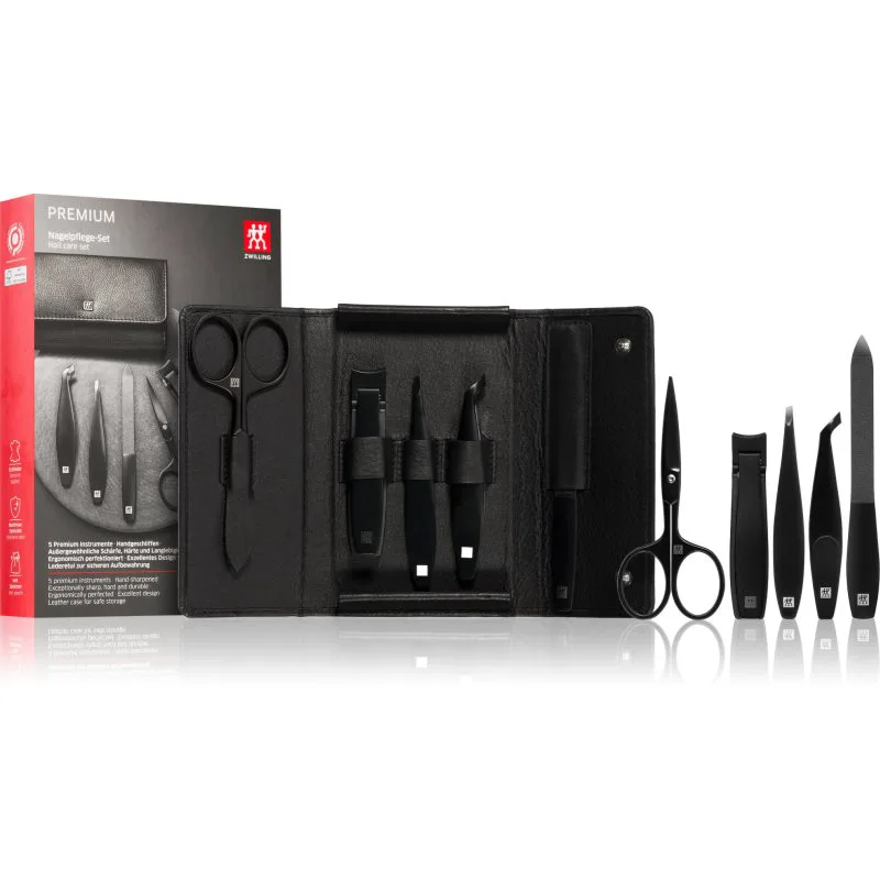 Zwilling Premium Black σετ μανικιούρ για άντρες