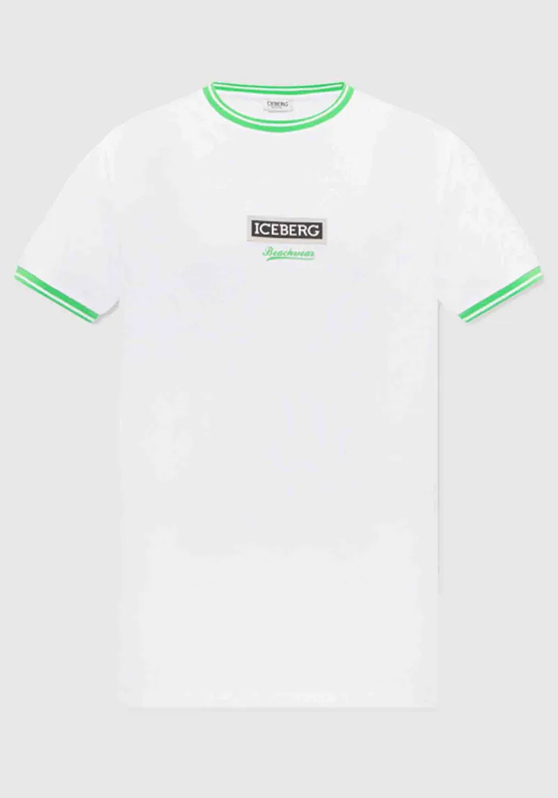 Iceberg Κοντομάνικο T Shirt της σειράς Baseball - ICE2MTS02 White