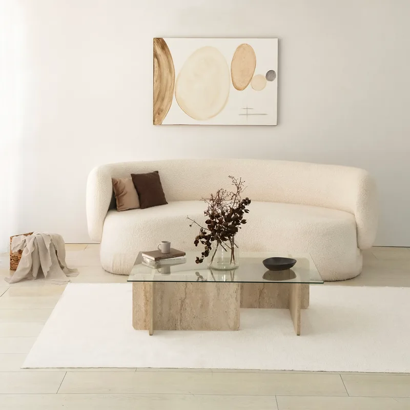 Τραπέζι Σαλονιού Escape - Travertine 552Nos2503 (105x30x65)
