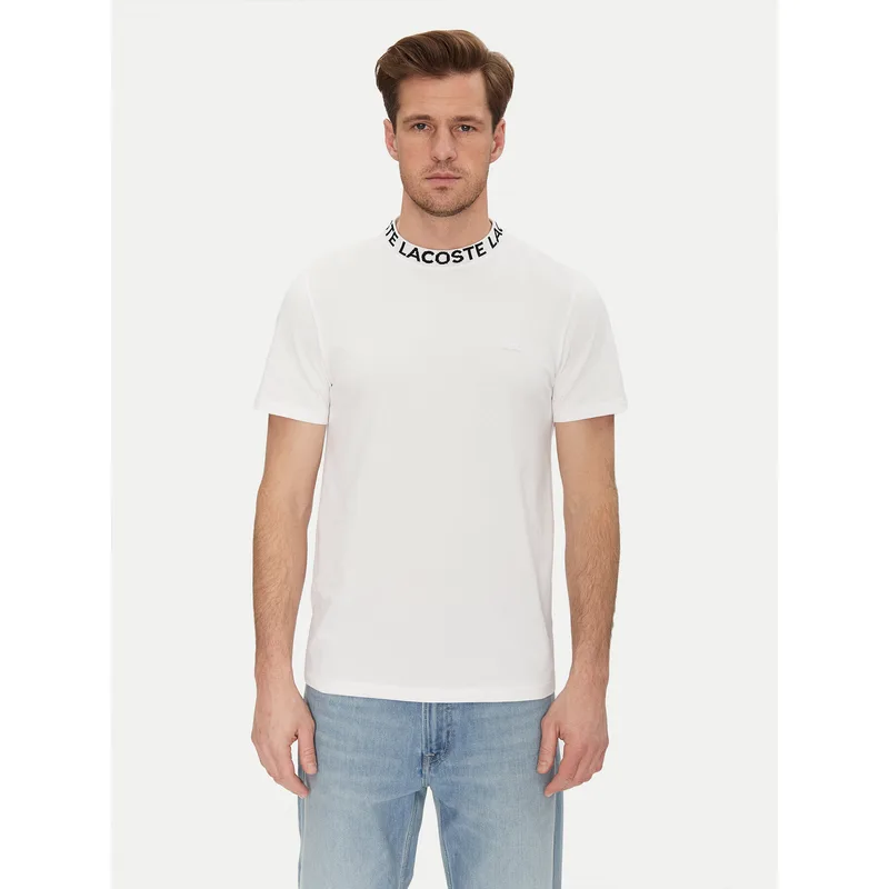 Lacoste T-Shirt TH9582 Λευκό Regular Fit