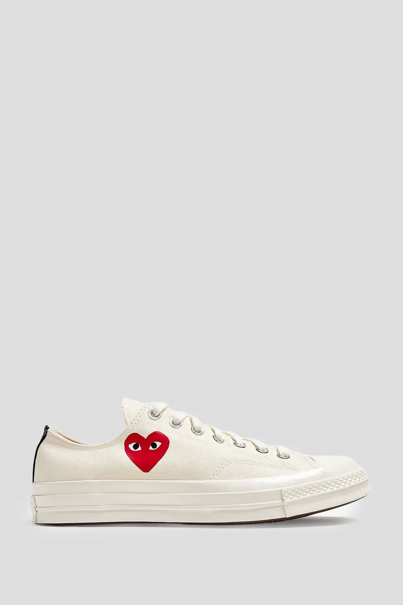 COMME DES GARÇONS PLAY Ανδρικό Λευκό Low All Star White Sole Sneakers