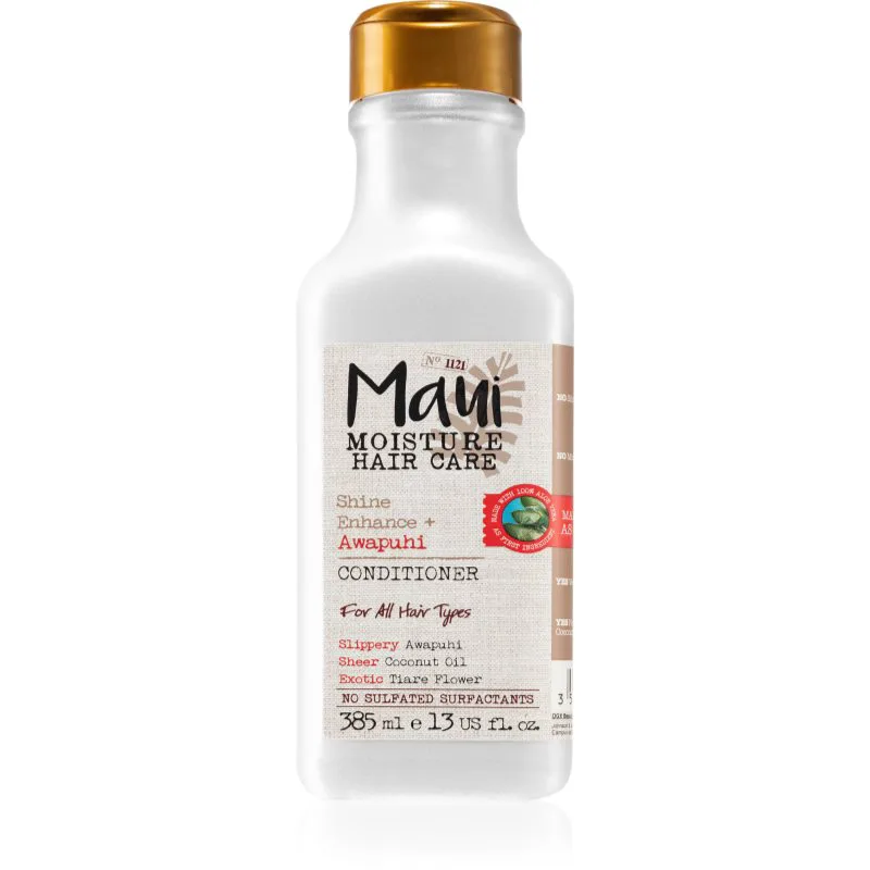 Maui Moisture Shine Amplifying + Awapuhi κοντίσιονερ Για λάμψη και απαλότητα μαλλιών 385 ml