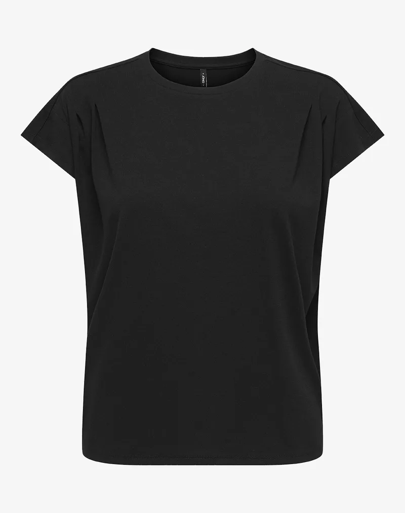 ONLY ONLELENA S/S O-NECK TOP JRS 15368453-BLACK Black