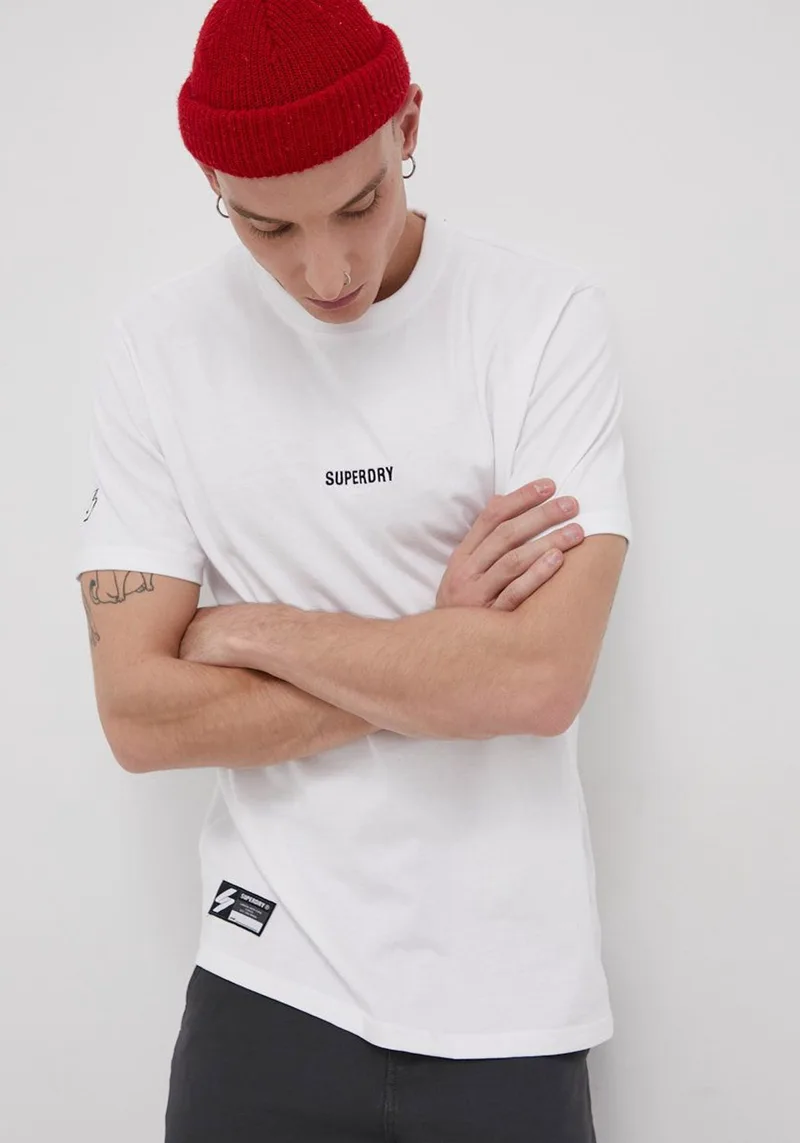 Superdry Μπλούζα της σειράς Micro Logo - M1011254A 01C White