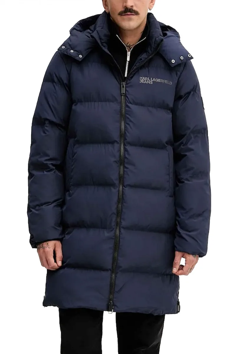 KARL LAGERFELD JEANS ΜΠΟΥΦΑΝ LONG PUFFER ΜΠΛΕ