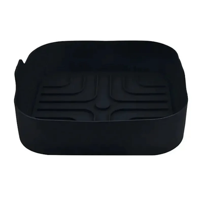 Φόρμα σιλικόνης για AirFryer Rosberg R51980SS, 20.5x20.5x5.5cm, Μαύρο