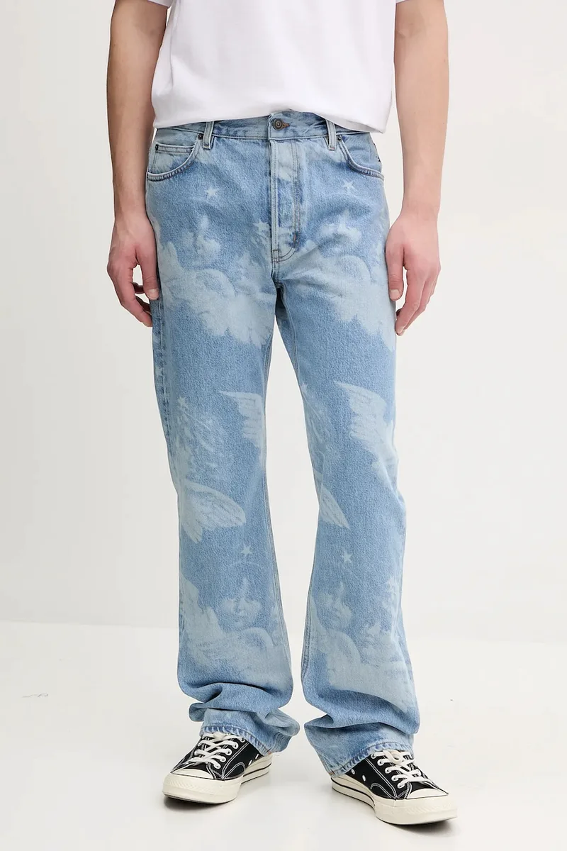 Τζιν παντελόνι Fiorucci Angel Print Straight Fit Jeans