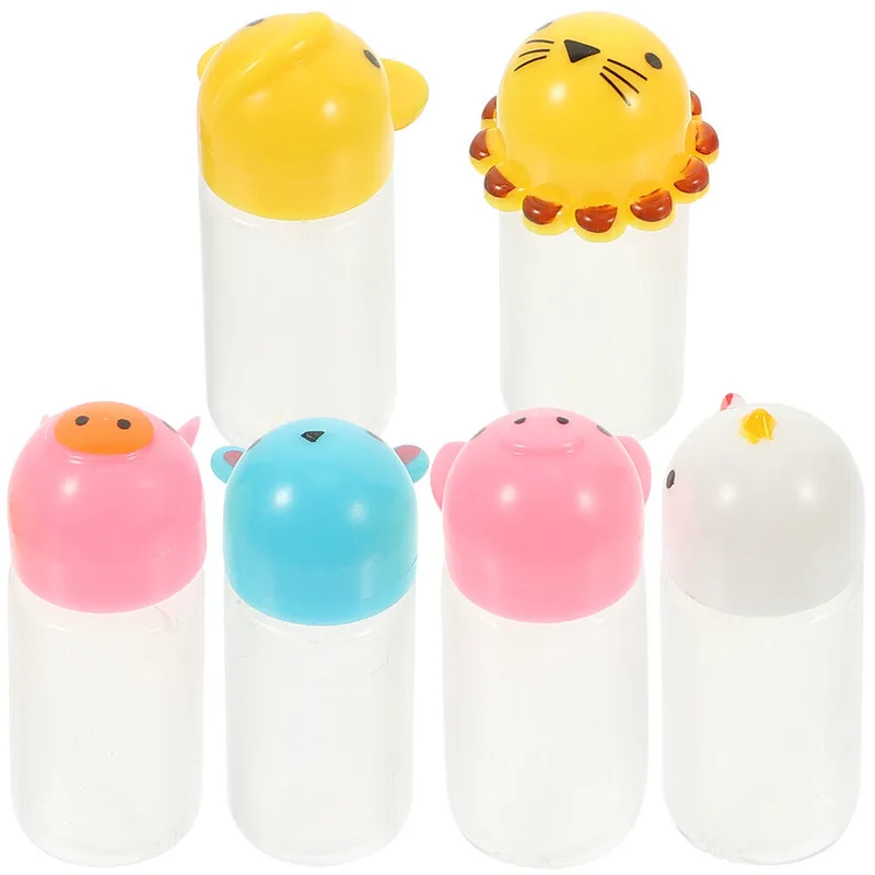 Mini Sauce Bottles Animals 6pcs