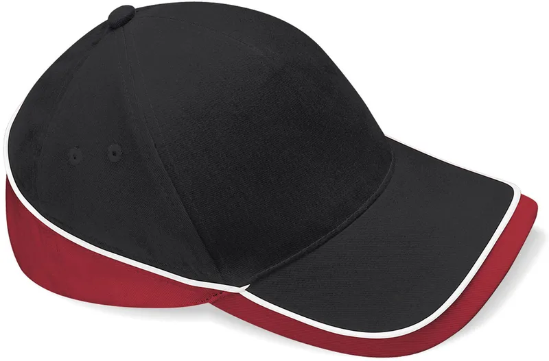 Καπέλο Teamwear B171 Beechfield Black/Classic Red/White