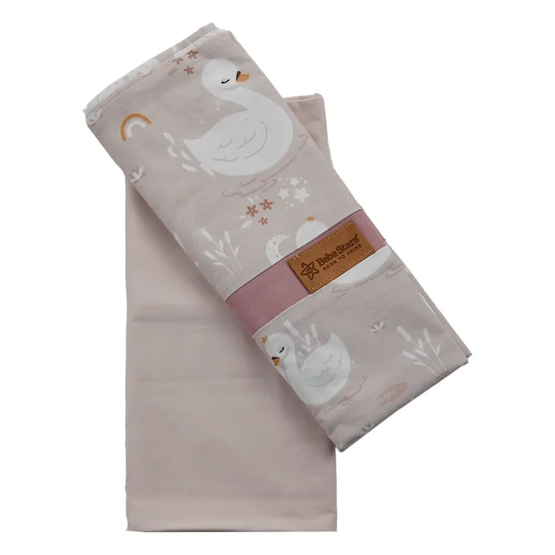 Σετ Σεντόνια Λίκνου Bebe Stars 2τμχ Swan 307-314