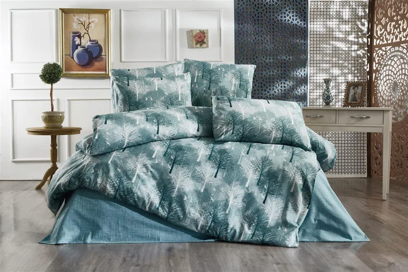 Παπλωματοθήκη Polycotton Μονή 160x240εκ. Forest 313 Petrol Dimcol (Χρώμα: Πετρόλ , Ύφασμα: 70% Βαμβάκι-30% Polyester, Μέγεθος: Μονά) - DimCol - 33310823022
