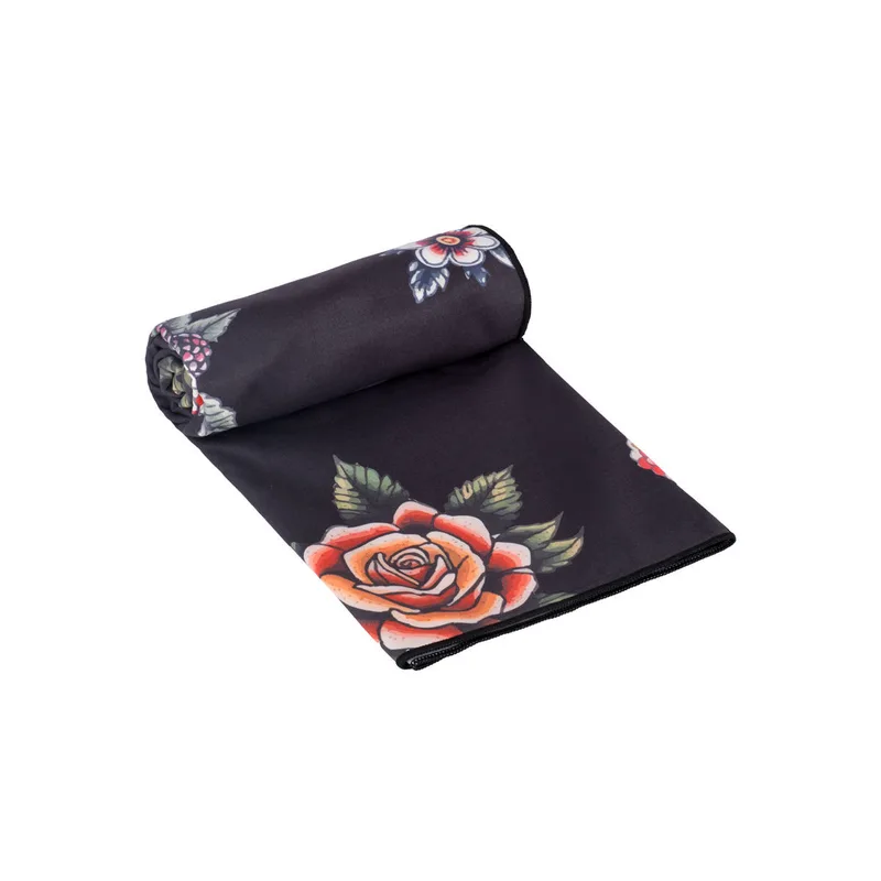 Πετσέτα Θαλάσσης Microfiber Με Τσαντάκι 90x180εκ. Old School Estia 01-44473 (Ύφασμα: Microfiber, Χρώμα: Μαύρο) - estia - 01-44473