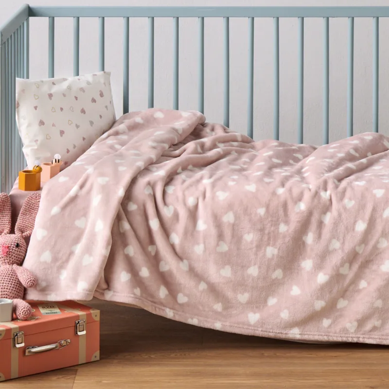 Κουβέρτα Fleece Αγκαλιάς 80x100 Kentia Amar Ροζ