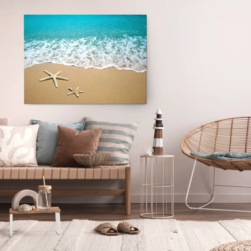 Πινακας σε καμβά STARFISHES SAND