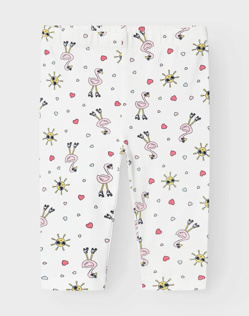 NAME IT NMFVIVIAN AOP CAPRI LEGGING 13228154-BRIGHT WHITE Multi