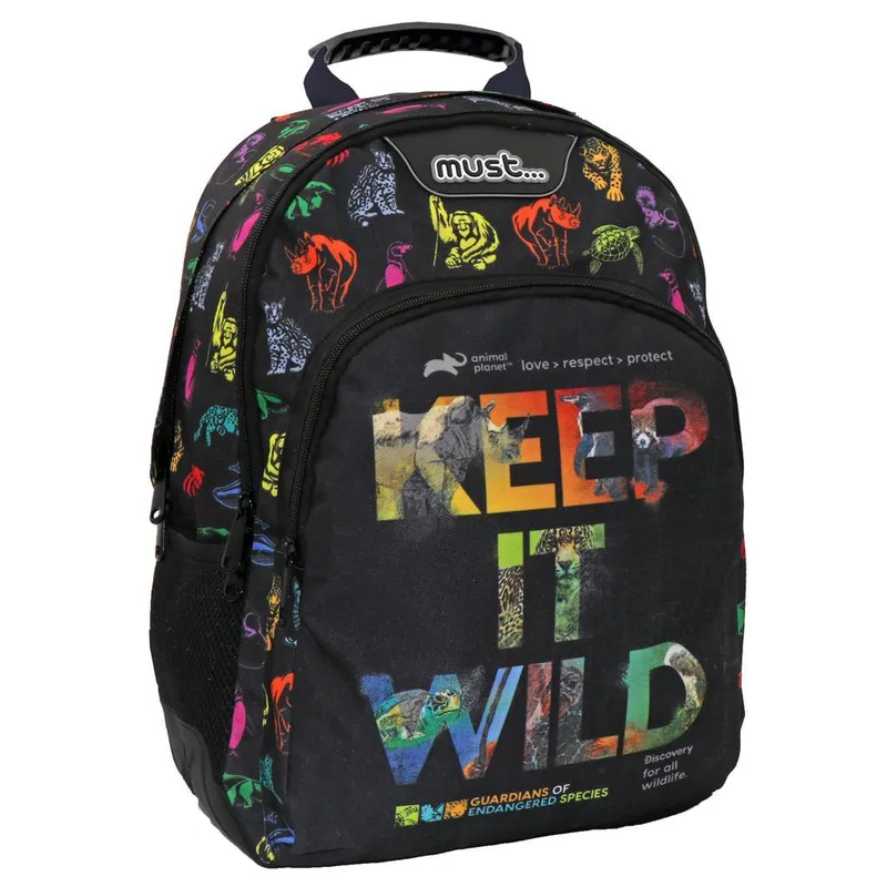 ΤΣΑΝΤΑ ΠΛΑΤΗΣ 32X15X45 3ΘΗΚΕΣ ANIMAL PLANET KEEP IT WILD