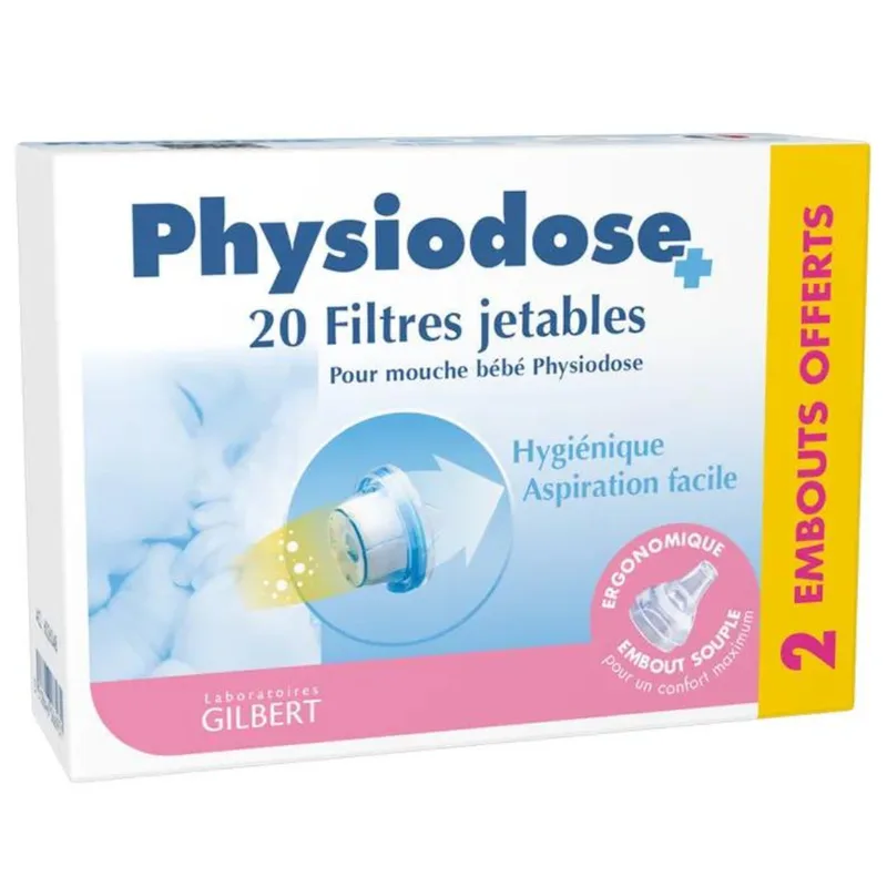 Gilbert Physiodose For Fly Baby 20 Disposable Filters + 2 Tips