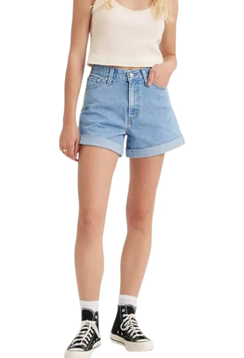 Σορτς Levi's Rolled 80s Mom Med Indigo A55640006-06 Γυναικείο