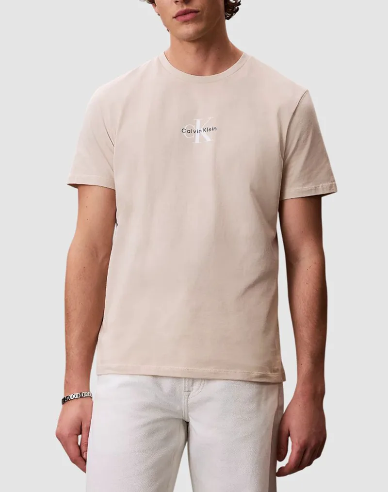CALVIN KLEIN JEANS SS 30S MICRO MONOLOGO GRAPHIC TE LV04RB866G-2JX Biege