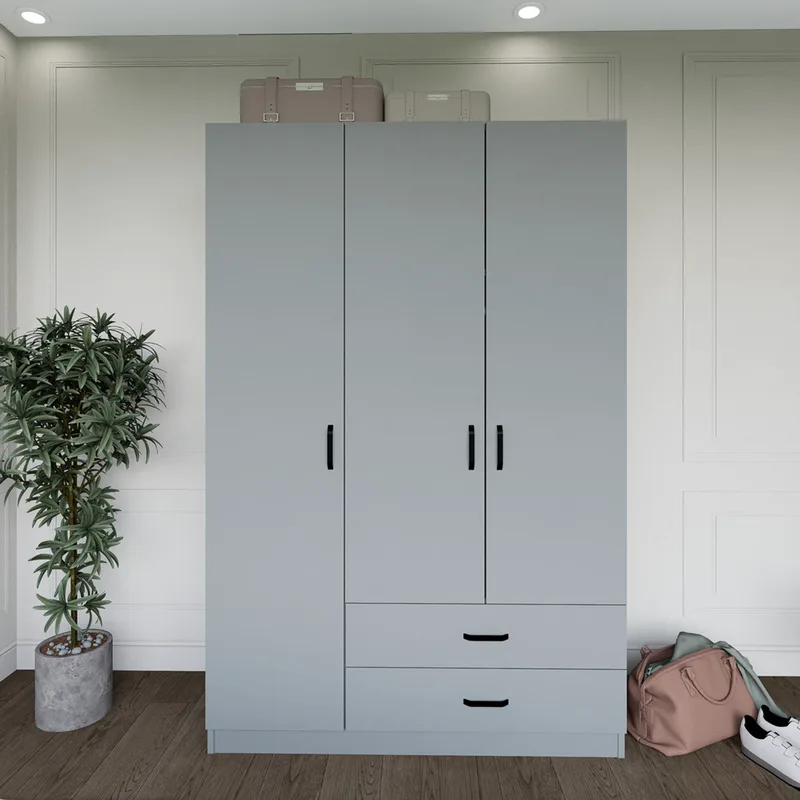Ντουλάπα Ρούχων Yaman Luna 1600-037 - Grey 350Mwd1116 (120x181x45 cm)