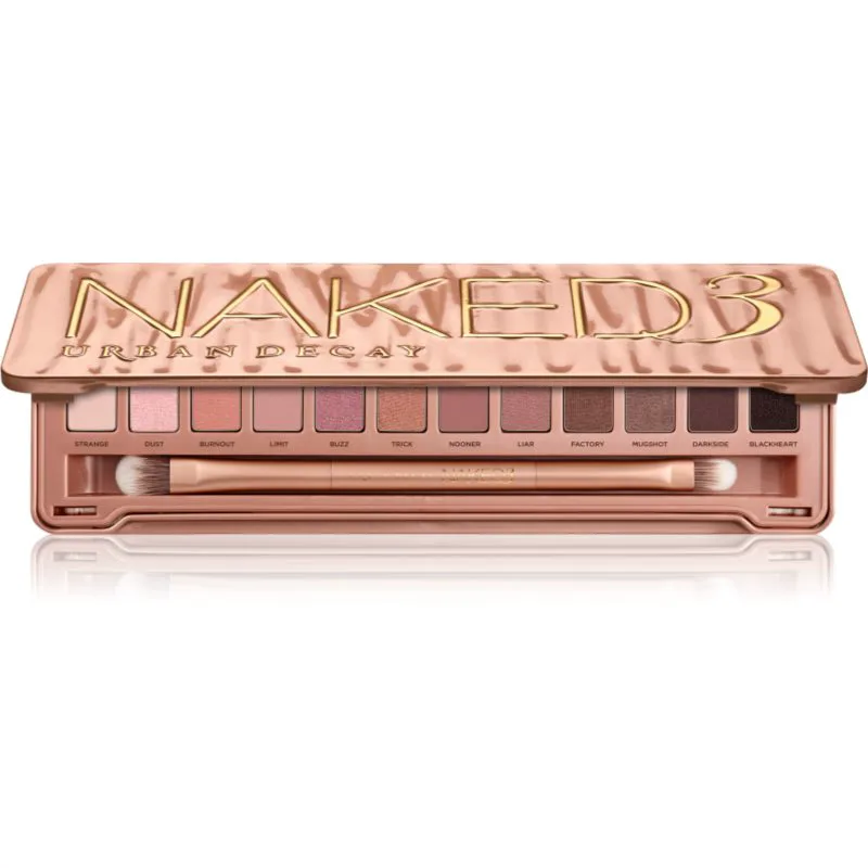 Urban Decay Naked3 παλέτα με σκιές ματιών με βούρτσα 12x1,3 γρ