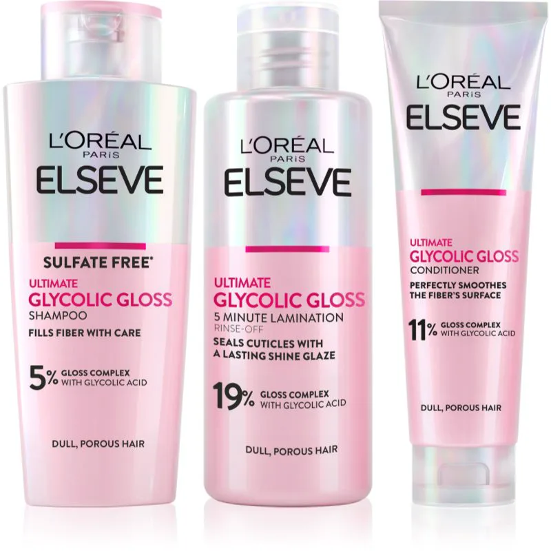 L’Oréal Paris Elseve Glycolic Gloss Σετ για τα μαλλιά