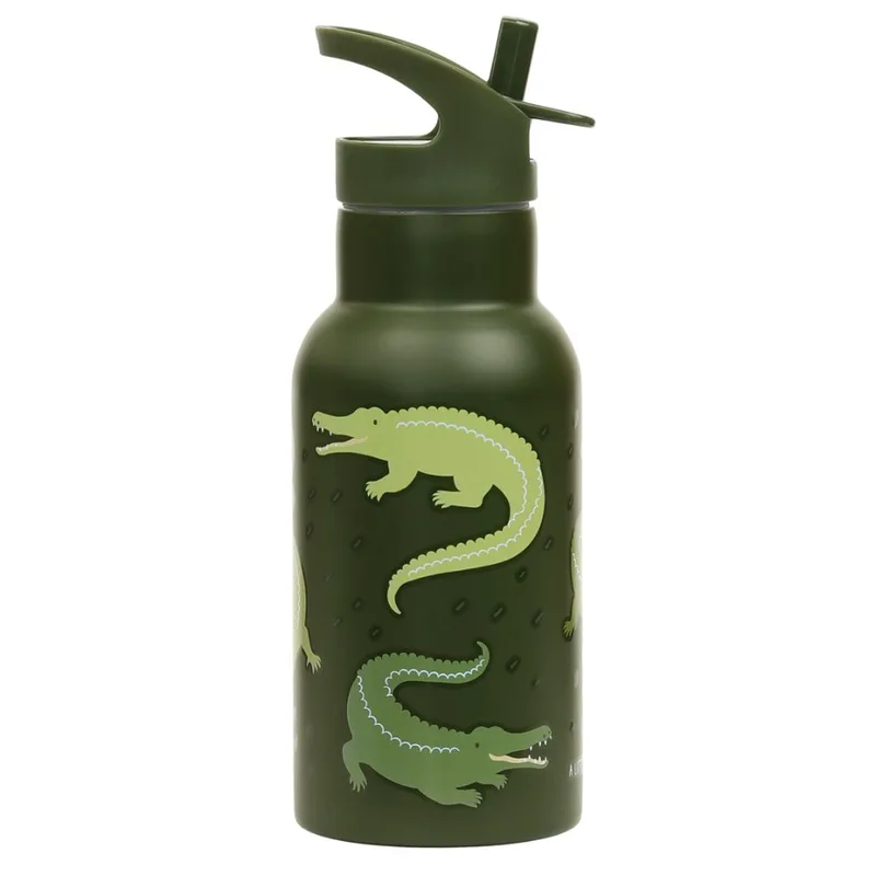 Παγούρι - Θερμός 350ml Με Καλαμάκι Α Little Lovely Company Crocodiles DBSSCR68