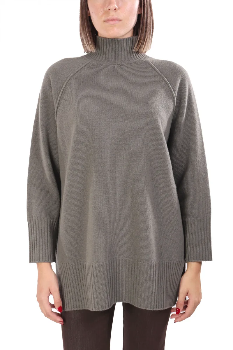 MARELLA MONOCHROME ΠΛΕΚΤΟ ΛΟΥΠΕΤΟ OVERSIZED ECCELSO ΓΚΡΙ