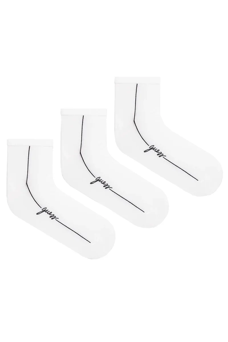 Guess Γυναικείες Κάλτσες 3 pack O4YG06KBZU0-G011 Λευκό