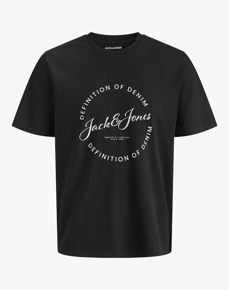 JACK&JONES JJGRAYSON TEE SS CREW NECK 12288377-BLACK Black