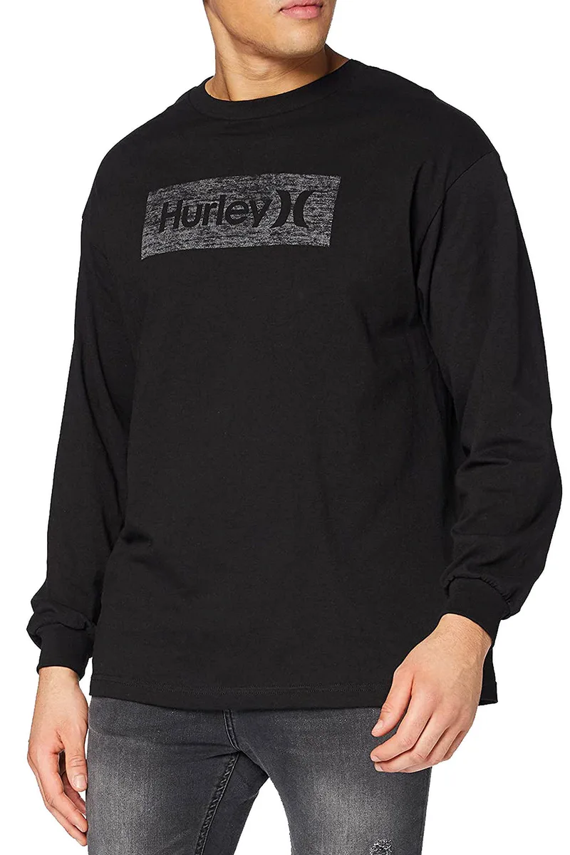 Μπλούζα Μακρυμάνικη Hurley Everyday Washed One And Only Boxed Texture Tee DB3925-H010 Ανδρικό