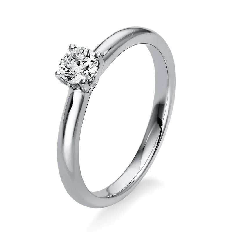 Diamond Group Μονόπετρο Δαχτυλίδι με Διαμάντι Brilliant από Λευκό Χρυσό 18 Καρατίων DDX390