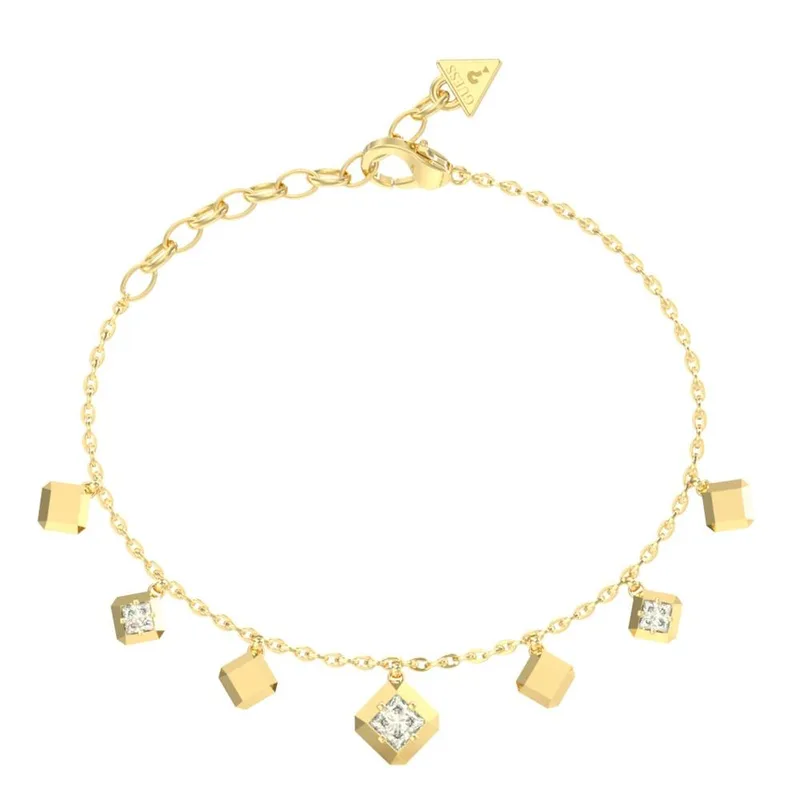 GUESS STEEL Βραχιόλι από Ανοξείδωτο ατσάλι Χρυσό JUBB06179JWYGL
