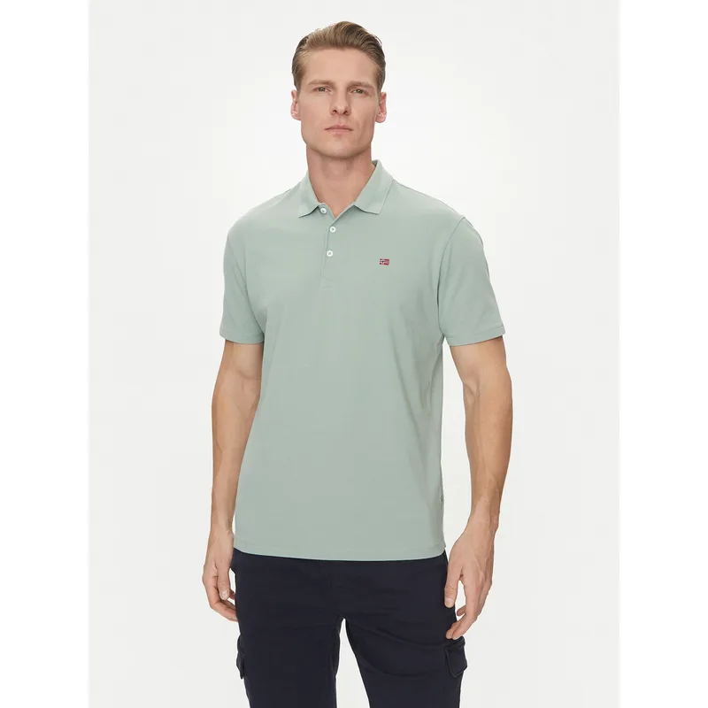 Napapijri Polo Ealis NP0A4H8B Πράσινο Regular Fit