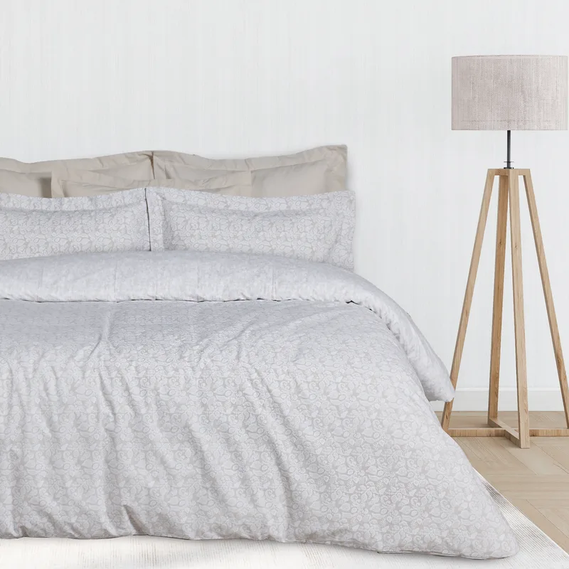 Σετ Σεντόνια Βαμβακερά King 260x280εκ. Happy 9678 Taupe-Λευκό Das Home (Ύφασμα: Βαμβάκι 100%, Τύπος κατωσέντονου: Χωρίς Λάστιχο, Χρώμα: Λευκό, Μέγεθος: King Size) - Das Home - 502108309678