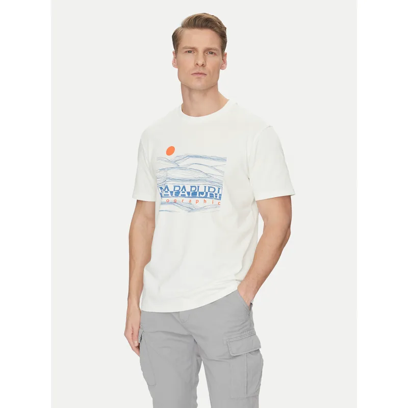 Napapijri T-Shirt S-Buti NP0A4INM Λευκό Regular Fit