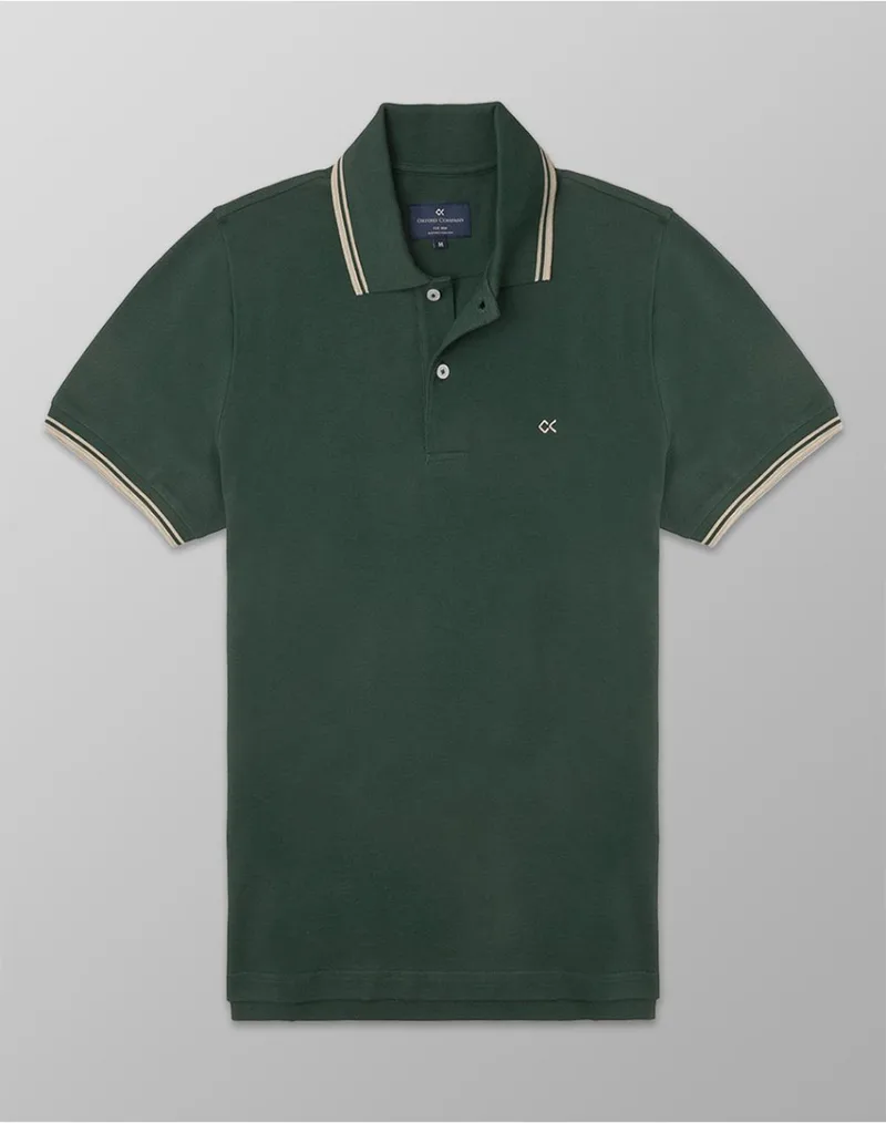 OXFORD COMPANY POLO KM 100% ΒΑΜΒΑΚΙ ΜΠΛΟΥΖΑ P514-PZ00.09-09 DarkGreen
