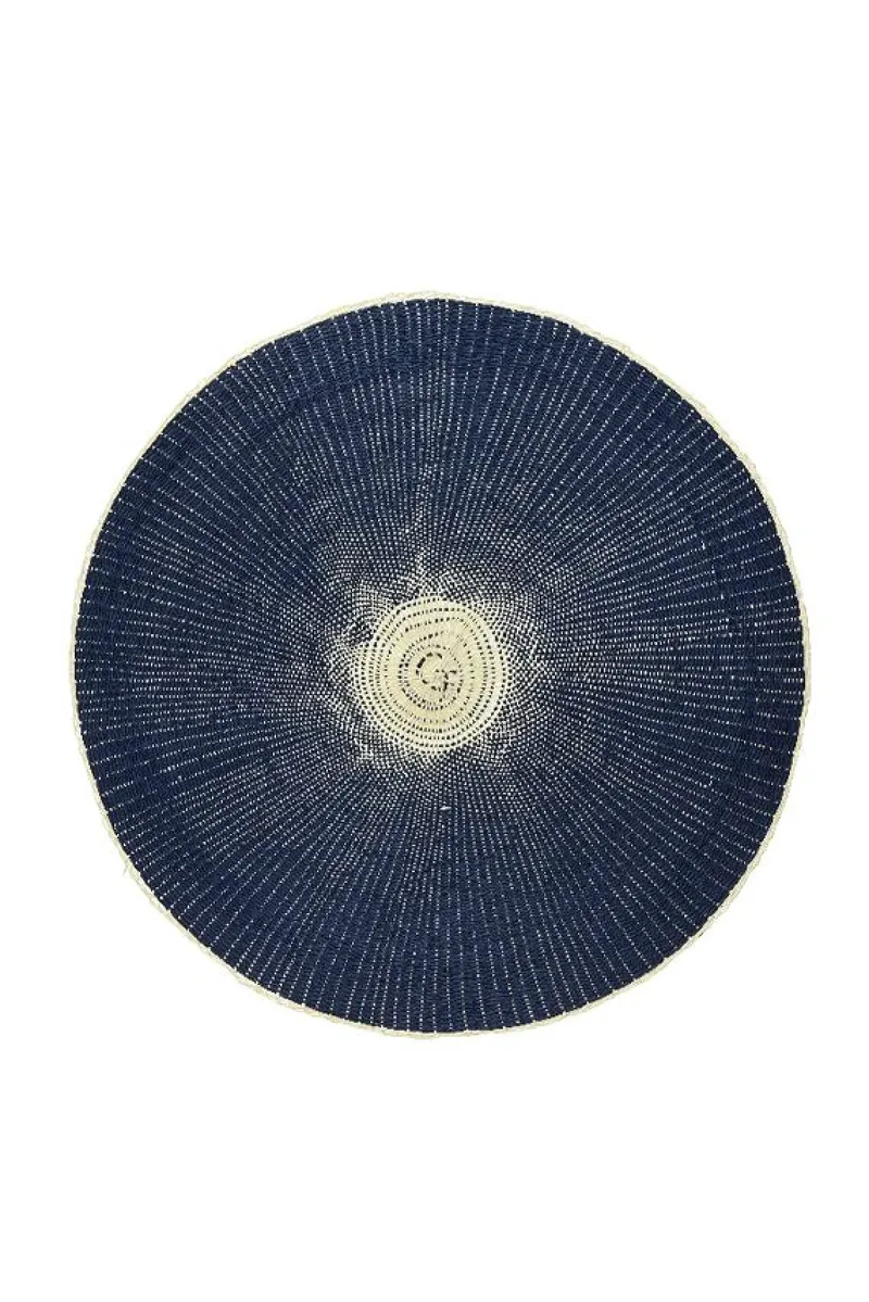Σουπλα Στρογγυλο Με Διχρωμια 38x0x38cm Μπλέ Kaeming