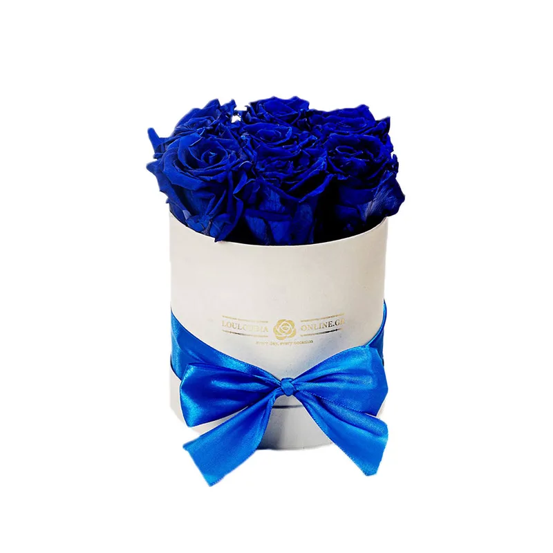 Forever Roses Μπλε Premium 12x17cm 7 τριαντάφυλλα