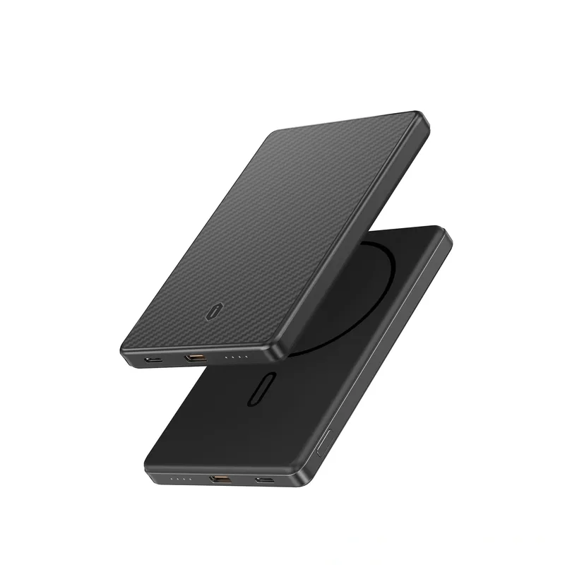WiWU Warriors Slim PD 20W Magnetic MagSafe PowerBank 5000mAh Aramid Fiber Black (P072)