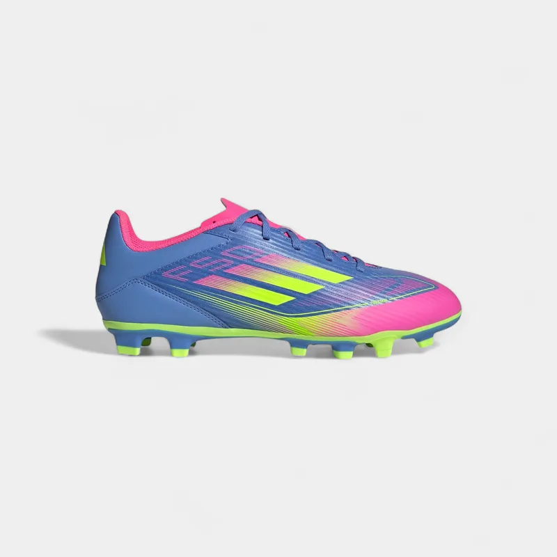 Ποδοσφαίρου adidas F50 Club FG/MG Blue Fusion Lucid Lemon Lucid Ροζ