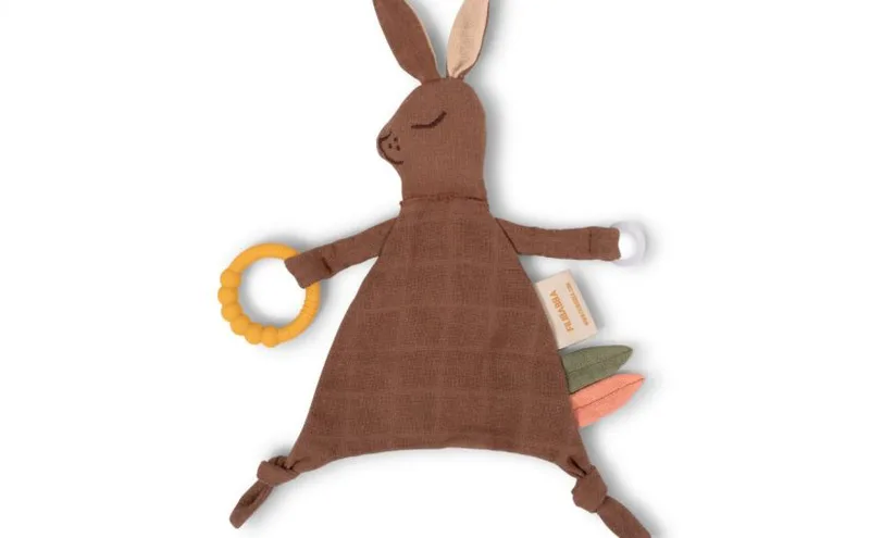 Filibabba Comfort Blanket with Teether – Bella the Bunny