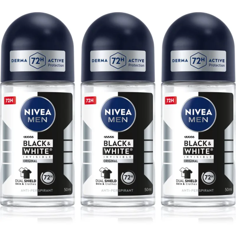 NIVEA MEN Black & White Invisible Original αντιιδρωτικό μπίλια επωφελής συσκευασία