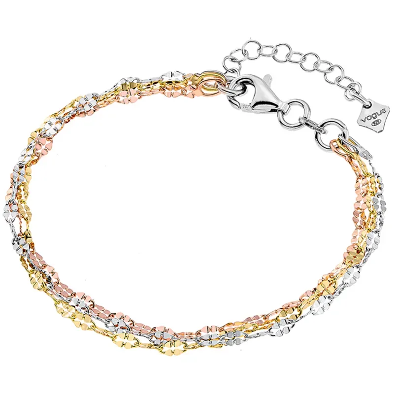 Επίχρυσο τρίχρωμο βραχιόλι Vogue 925 Ηοpe 5397308 5397308 Ασήμι
