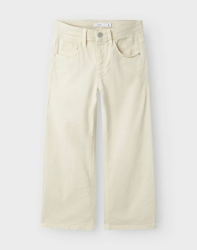 NAME IT NKFROSE WIDE TWI PANT 1115-TP NOOS 13211632-Turtledove Ivory