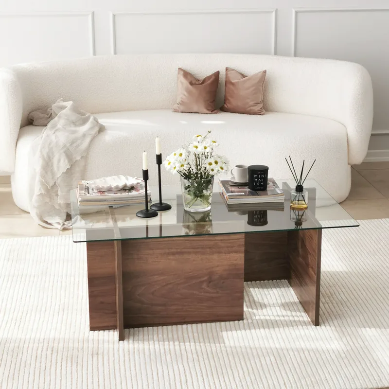 Τραπέζι Σαλονιού New Escape - Walnut 552Nos2244 (105x40x65)