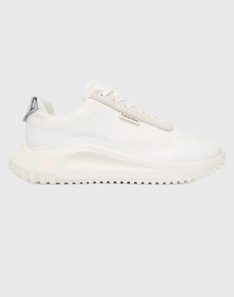 CALVIN KLEIN JEANS EVA RUNNER LACE UP MAT MIX YW0YW02016-01T OffWhite