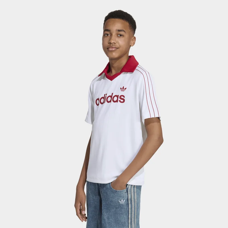 adidas Originals K Loose Pinstripe Polo Tee (9000288266_1539)